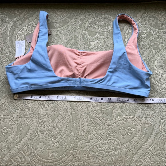 NWT J. Crew Squareneck Bikini Top Size XL Blue Mist - Picture 6 of 11